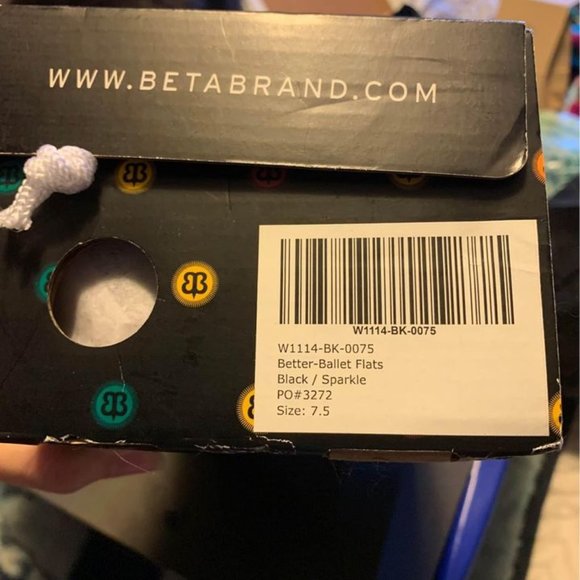 BetaBrand Black Sparkle Better Ballet Flats - Picture 3 of 3